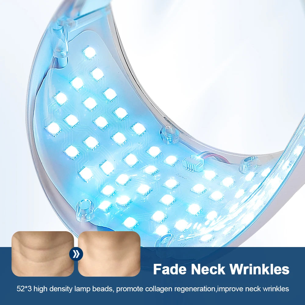 Wireless 7 Colors LED Facial Neck Skin Tighten Rejuvenation