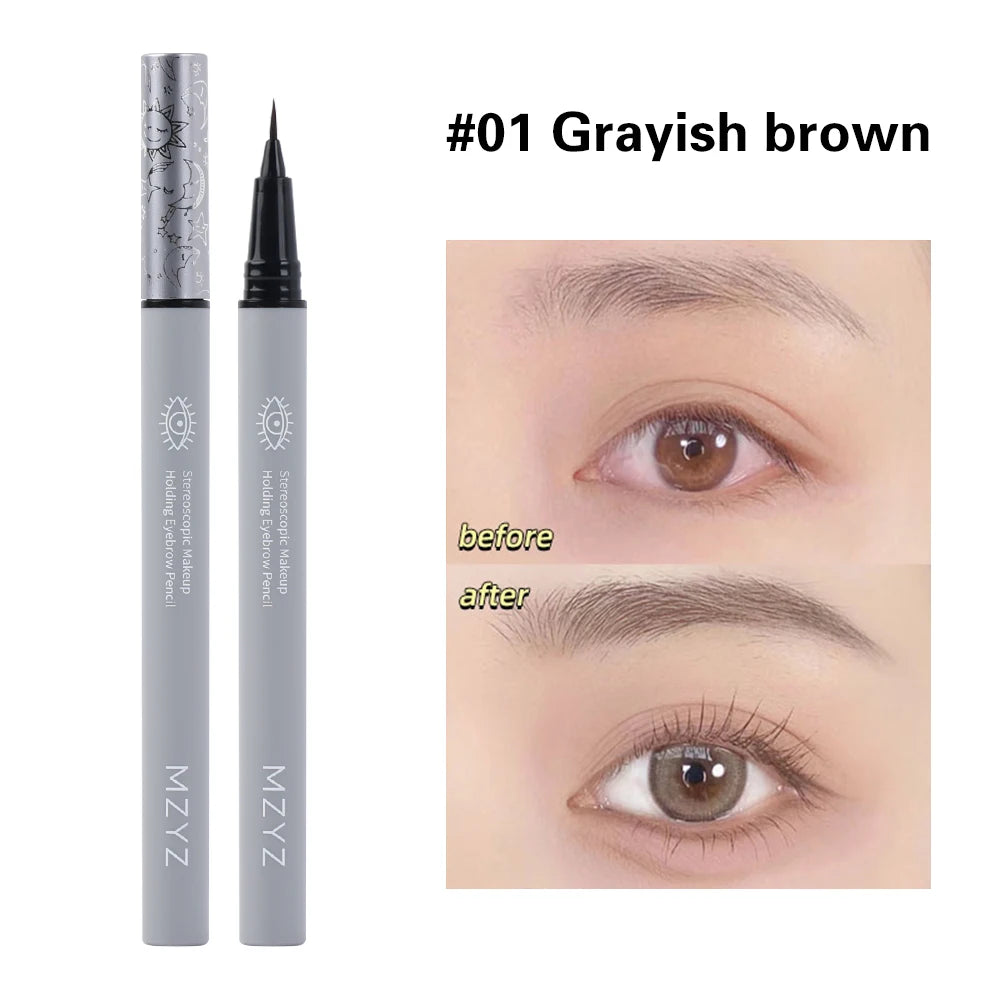 Ultra Fine Water Liquid Eyebrow Pencil Waterproof Long Lasting Eyeliner Lying Silkworm Pen Eyebrow Tattoo Pen Eye