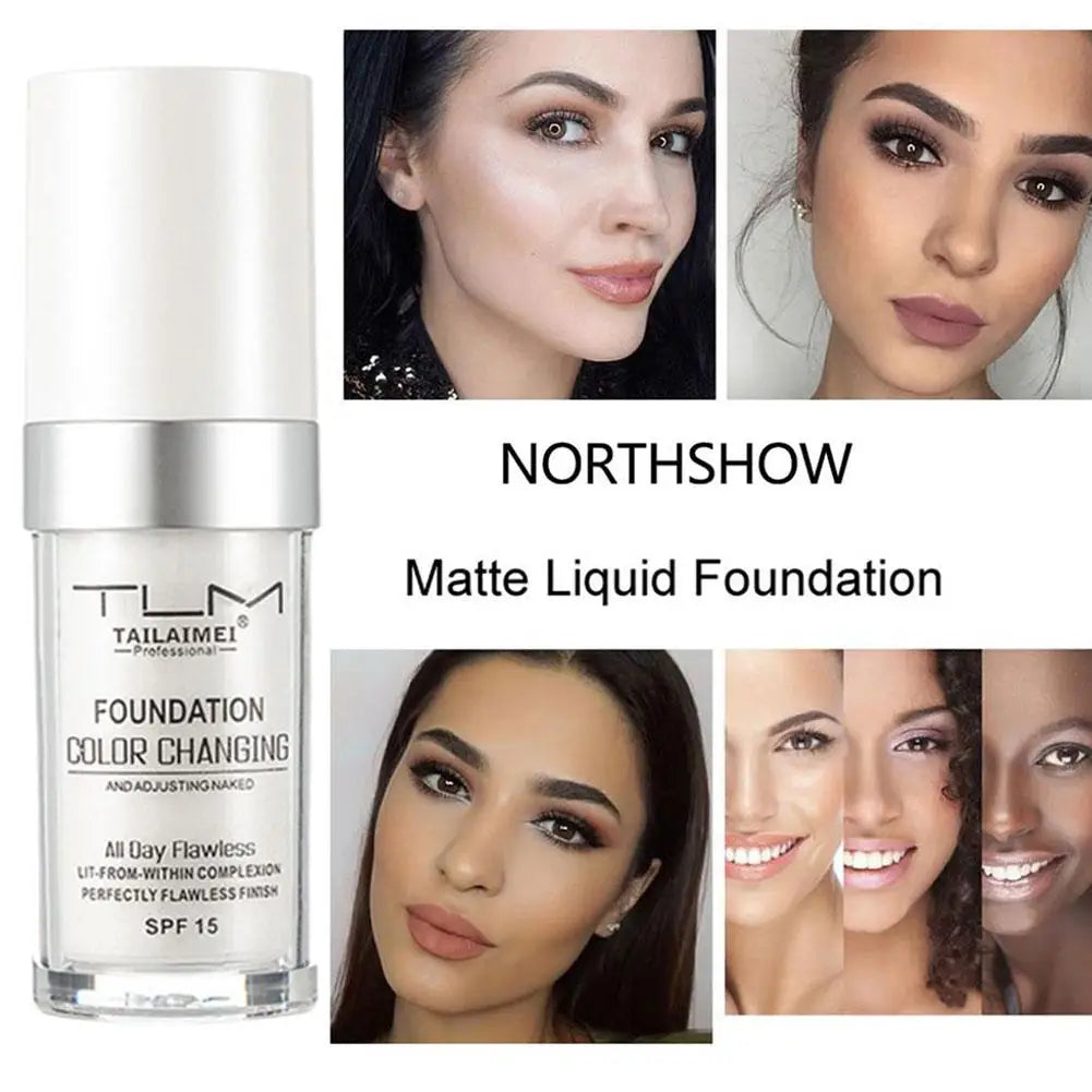 4-in-1 Foundation Liquid Makeup 4 In 1 Foundation Light Spectrum Sunscreen Serum Liquid Hydrating Full Coverage Concealer SPF 50