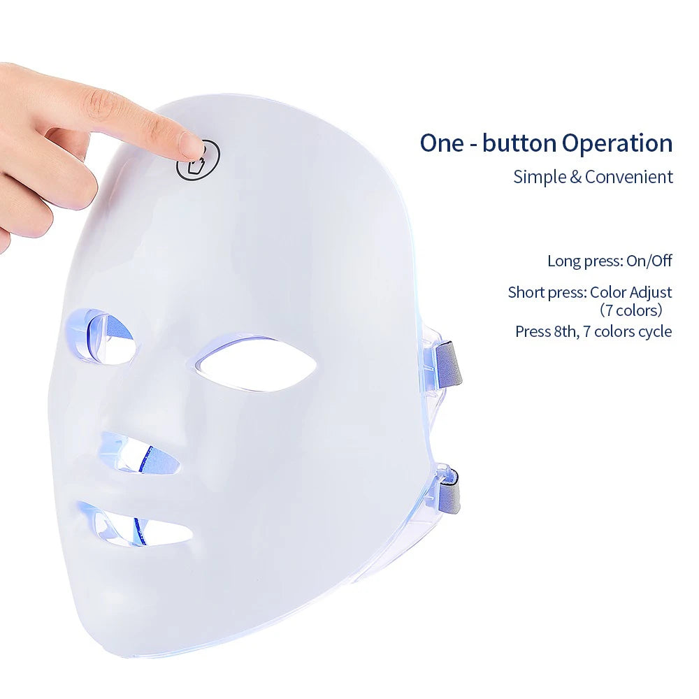 7 Color Wireless Light Therapy Mask Anti-aging Acne Spot Scar Removal