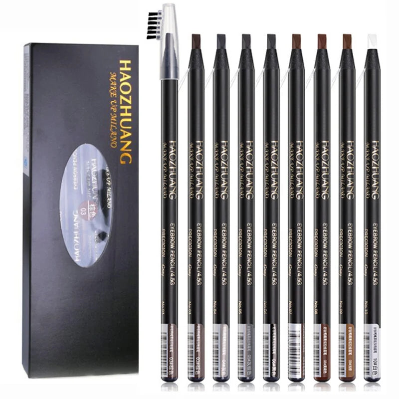 Waterproof Long Lasting Eyebrow Pencils with Soft Brush Eyebrows