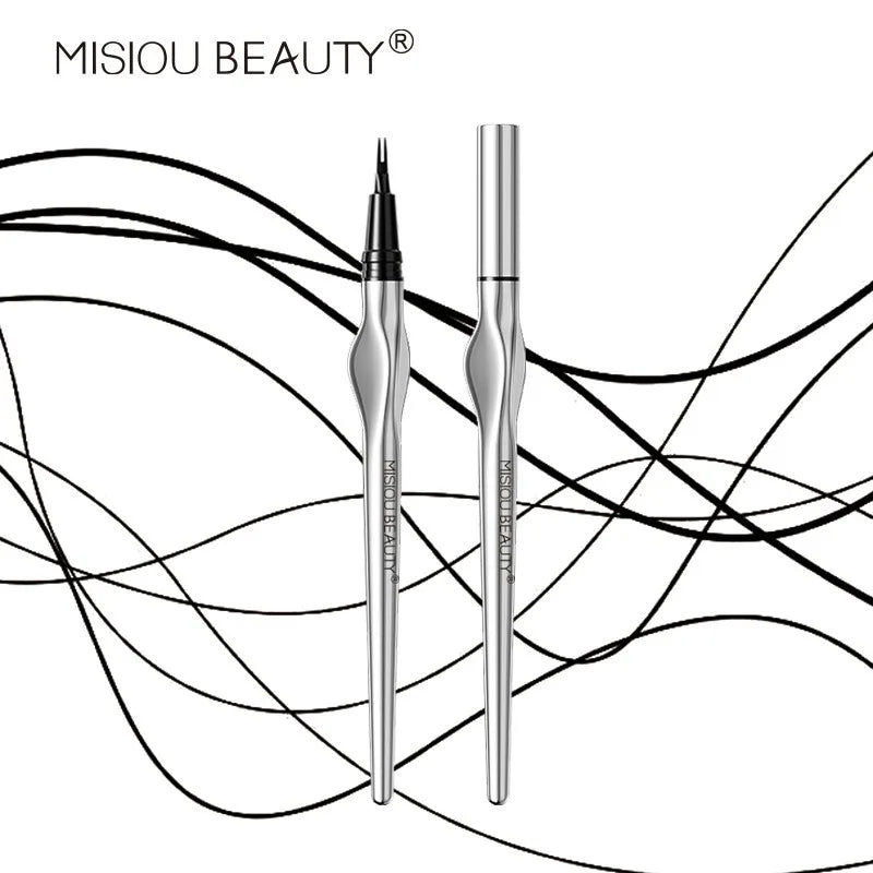 2 Point Wild Eyebrow Pencil Long-Lasting Easy Grip Waterproof Thin Liquid Silkworm Brow Pen Korean Makeup for Eyebrow Tattoo