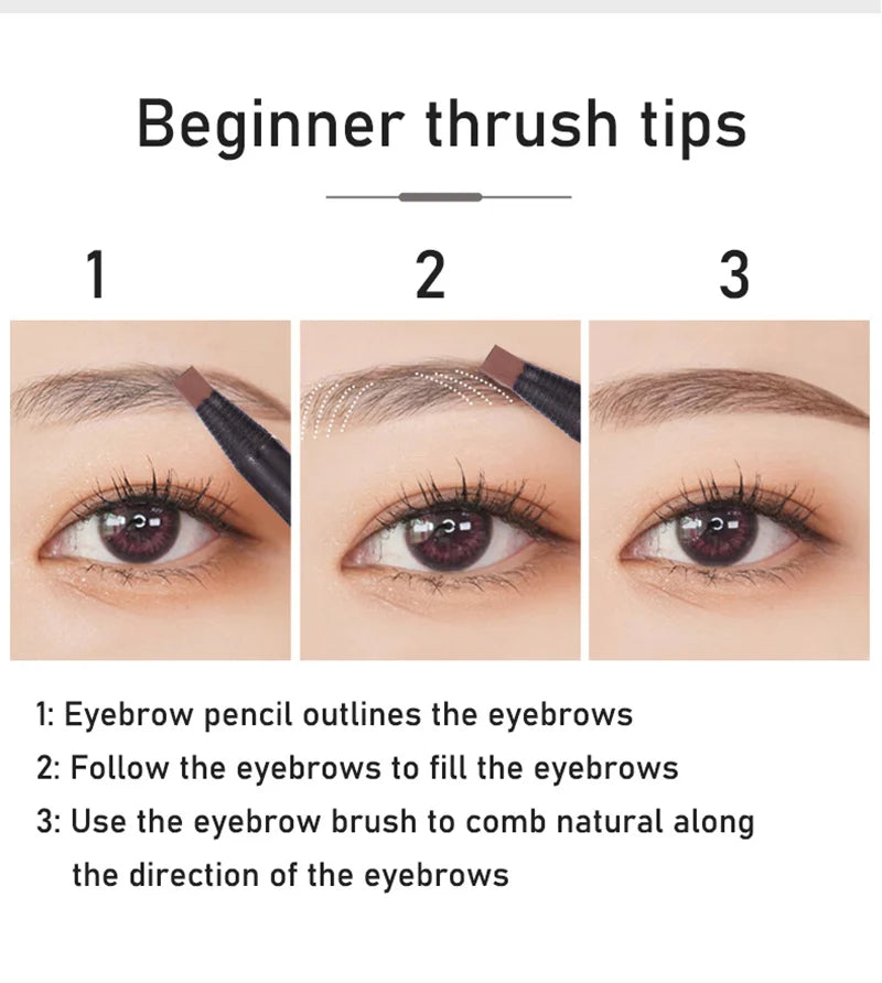 Waterproof Long Lasting Eyebrow Pencils with Soft Brush Eyebrows