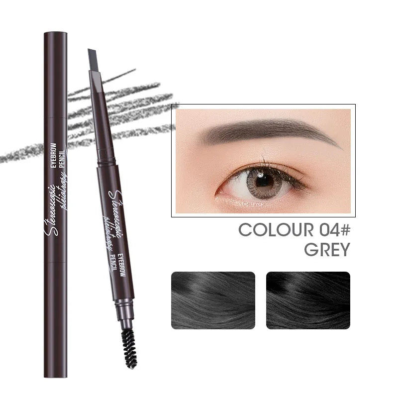 5 Colors Eyebrow Cosmetics Pencil Waterproof Double-headed Eyebrow Tattoo Natural Long Lasting Makeup
