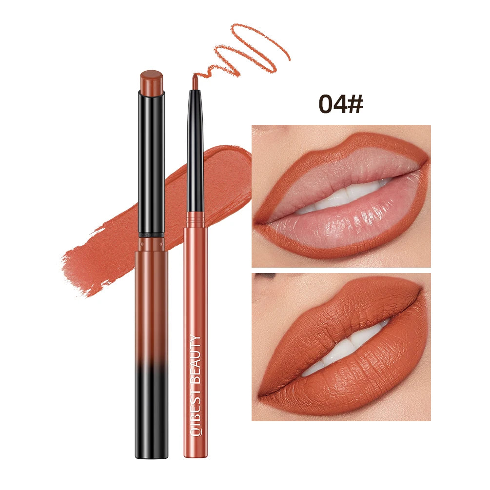 Lipstick Lipliner Pen Set Matte Nude Lip Liner Pencil Waterproof Long Lasting Lipstick Pen Contour Makeup For Women