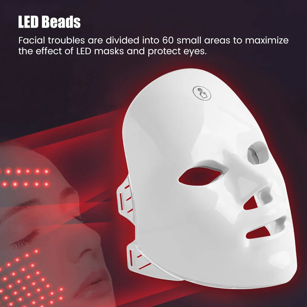 7 Colors Photon Facial LED Mask Light Therapy Anti Aging Anti-Wrinkle