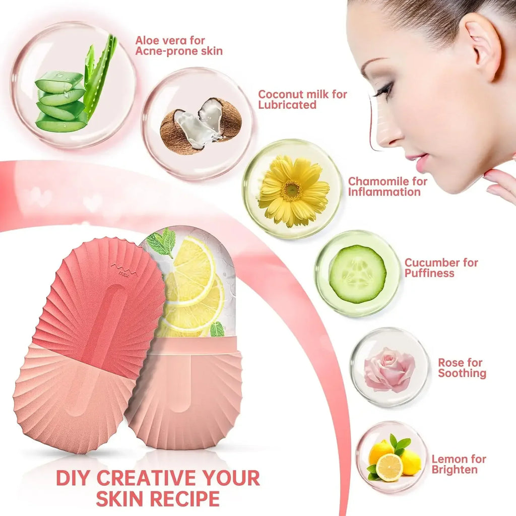 Ice Facial Roller Skin Care Beauty Lifting Contouring Tools Ice Cube Trays Ice Globe Balls
