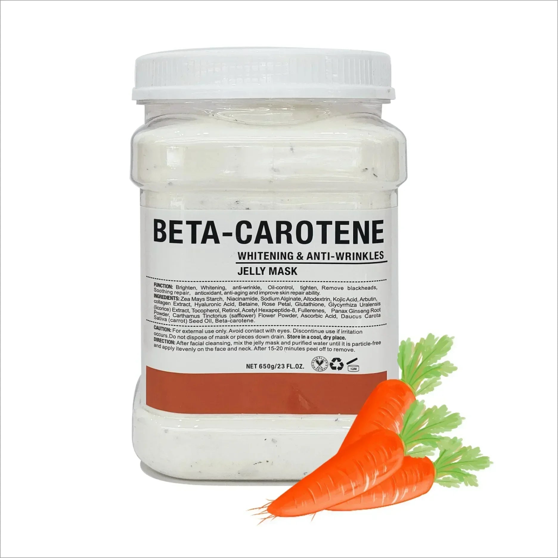 Plant Powder Masks Peel Off Vitamin C Hyaluronic Acid Facial SkinCare