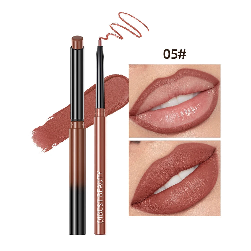 Lipstick Lipliner Pen Set Matte Nude Lip Liner Pencil Waterproof Long Lasting Lipstick Pen Contour Makeup For Women