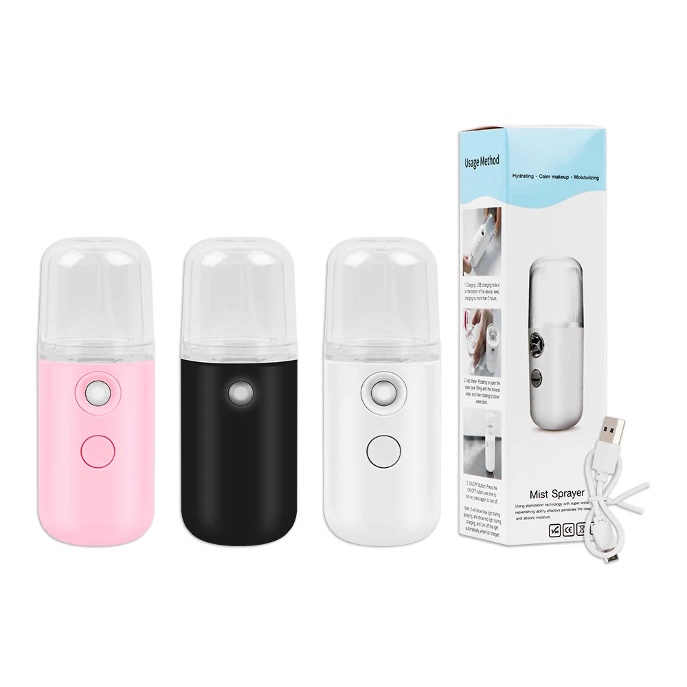 Nano Facial Steamer Facial Mister Portable Face Mister Cool Nano Mist Sprayer for Face Hydrating Sprayer Mini Handy Face Mister