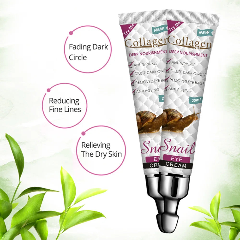 Snail Collagen Eye Cream Firming Moisturizing Anti Dark Circles Remove Eye Bags skincare Eyes Creams Skin Care for Eyes