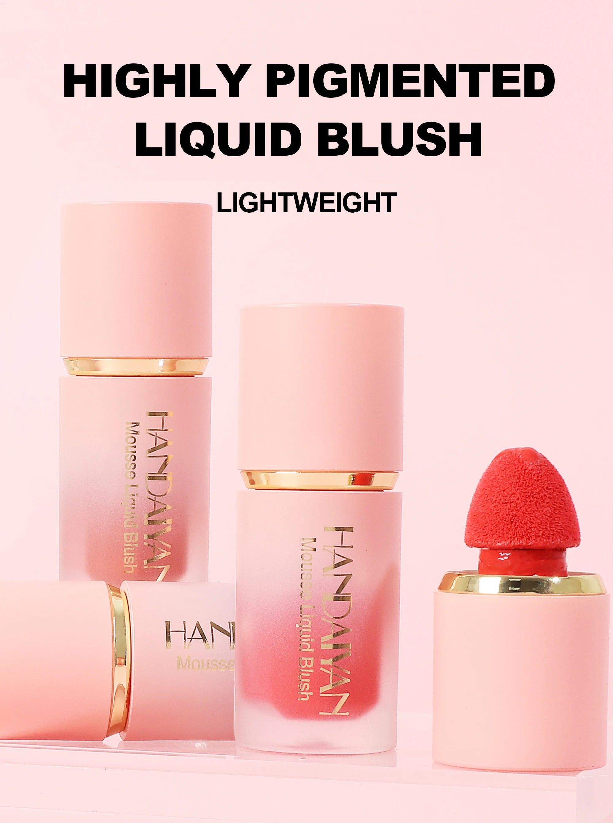 Matte Liquid BlushEasy Waterproof blush sponge brush head