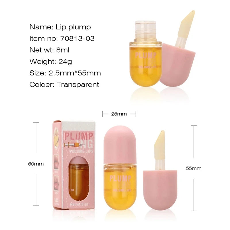 Long Lasting Lip Plumper Oil Instant Volumising Enhancer Lip Serum Collagen Lips Volume Lipgloss Sexy Cosmetic Volume Increases