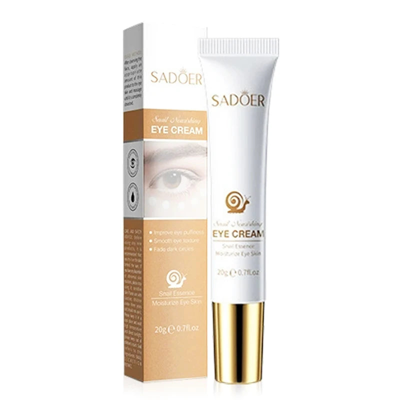 1/2/3pcs SADOER Snail Eye Cream Anti Dark Circles Under The Eyes Remove Eye bags Moisturizing Anti-Aging Eyes Skin Care Products