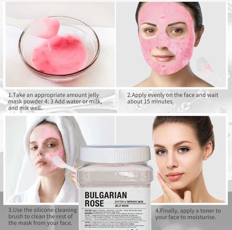 Plant Powder Masks Peel Off Vitamin C Hyaluronic Acid Facial SkinCare