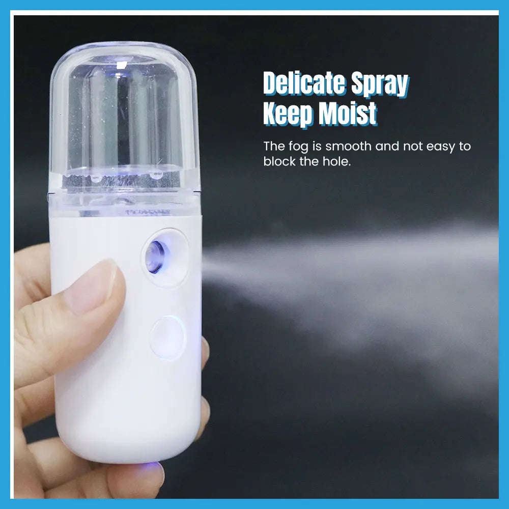 Nano Facial Steamer Facial Mister Portable Face Mister Cool Nano Mist Sprayer for Face Hydrating Sprayer Mini Handy Face Mister