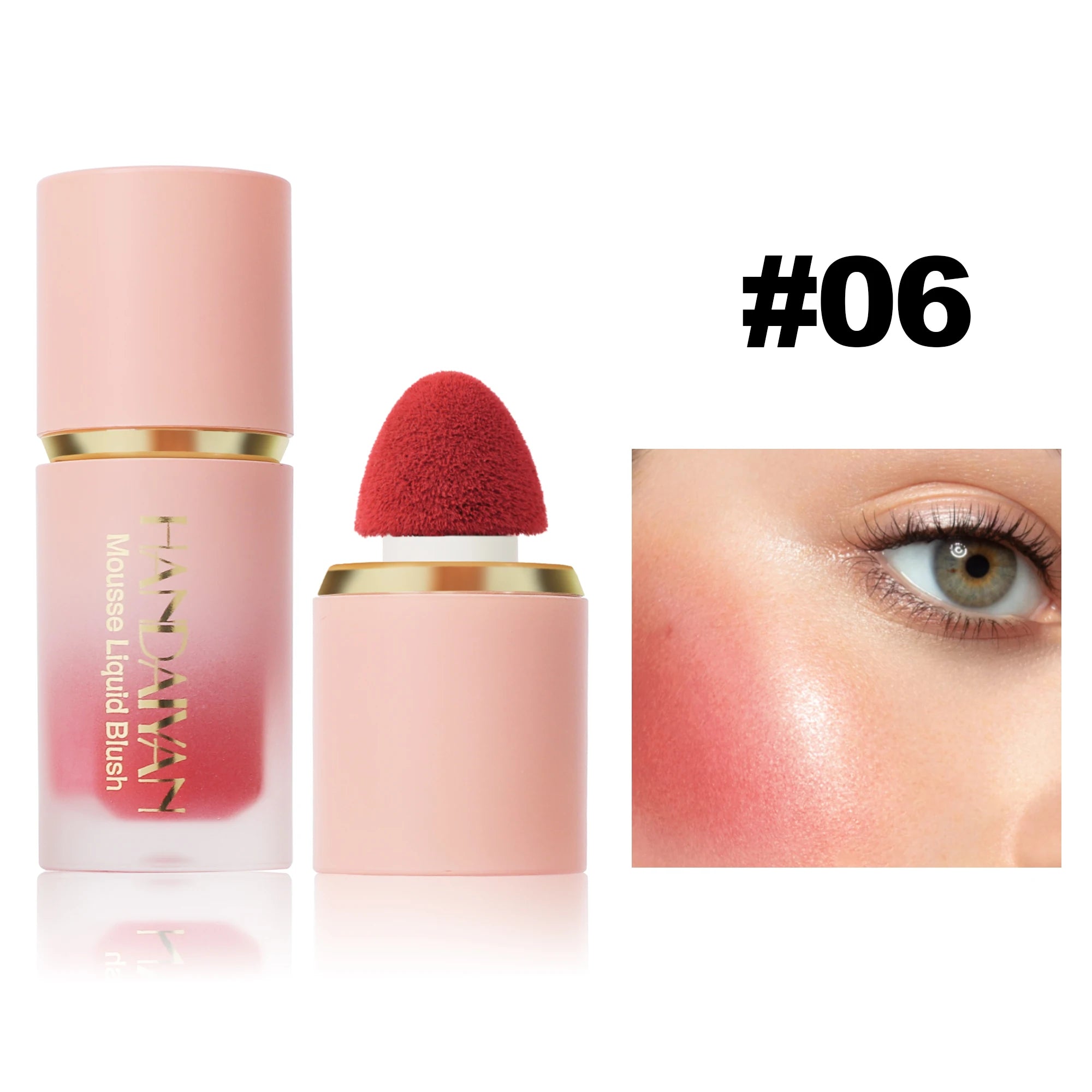 Matte Liquid BlushEasy Waterproof blush sponge brush head