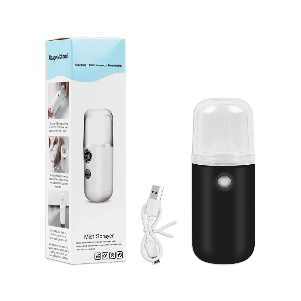 Nano Facial Steamer Facial Mister Portable Face Mister Cool Nano Mist Sprayer for Face Hydrating Sprayer Mini Handy Face Mister