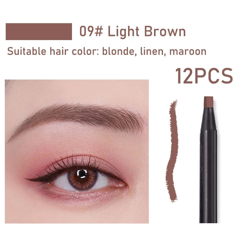 Waterproof Long Lasting Eyebrow Pencils with Soft Brush Eyebrows