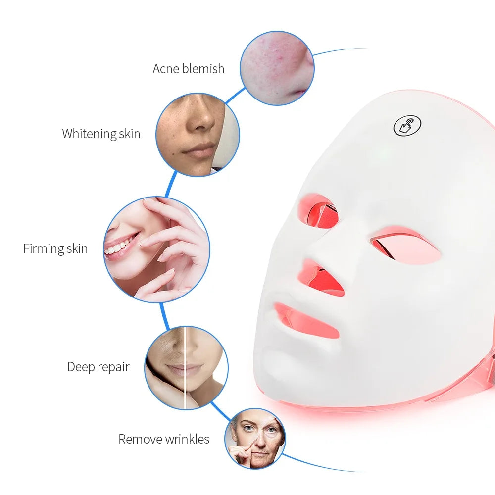 7 Color Wireless Light Therapy Mask Anti-aging Acne Spot Scar Removal