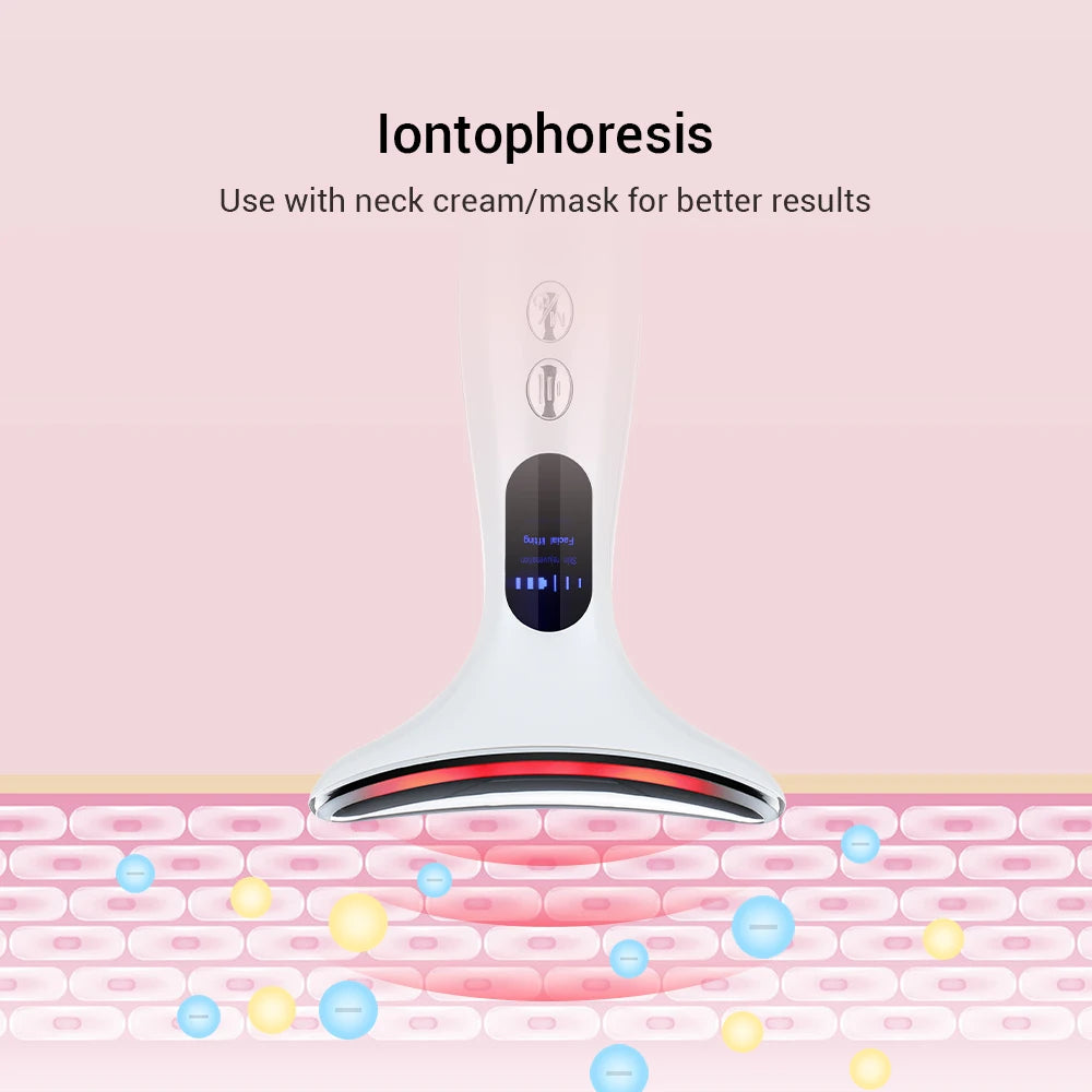 EMS Face Neck Lift Beauty Device Facial Massager LED Double Chin Remover Skin Rejuvenation Tightening Anti Wrinkle