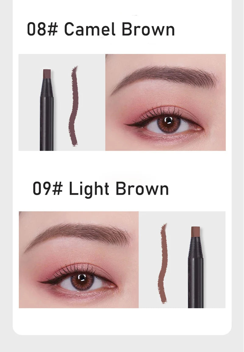 Waterproof Long Lasting Eyebrow Pencils with Soft Brush Eyebrows