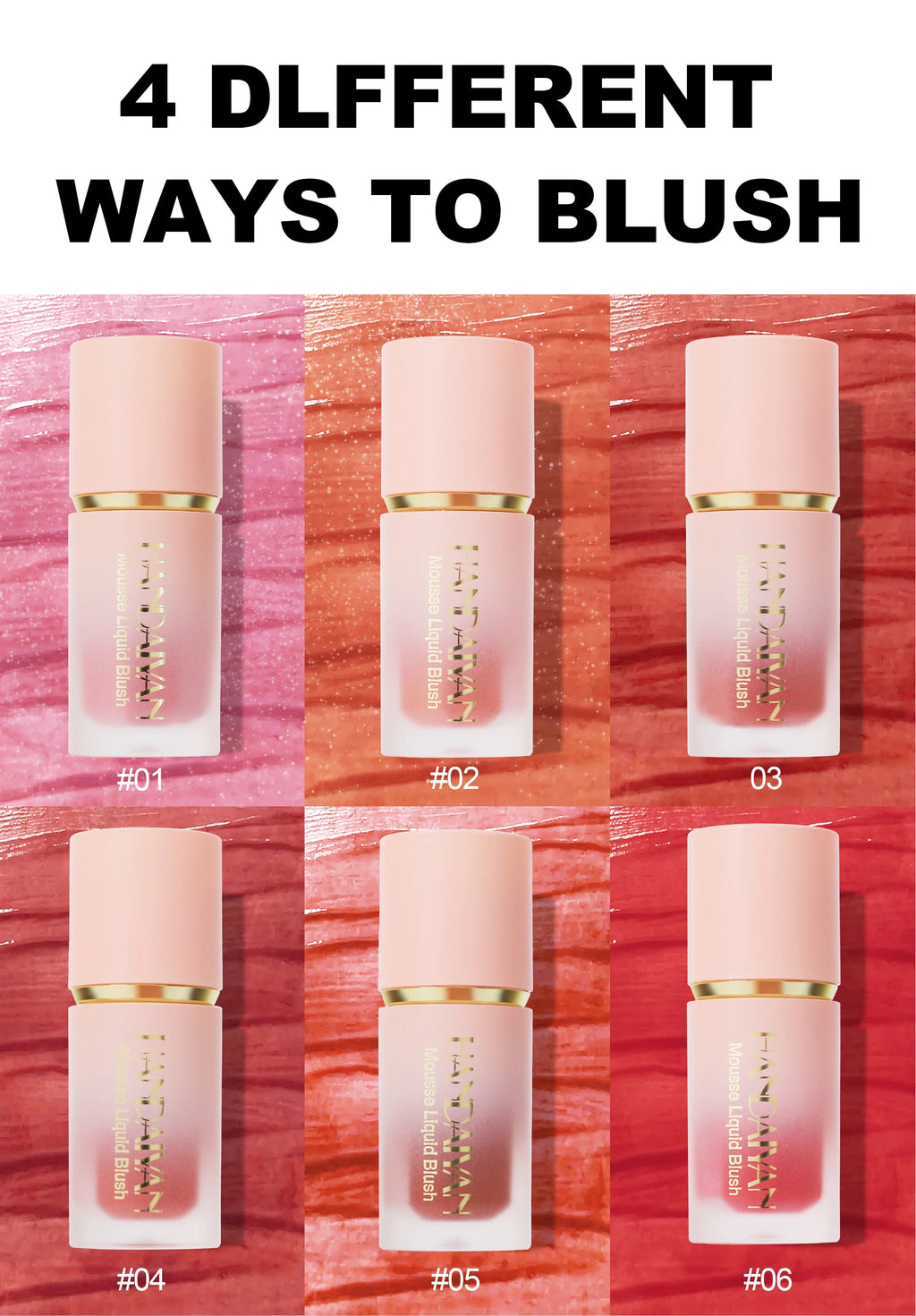 Matte Liquid BlushEasy Waterproof blush sponge brush head