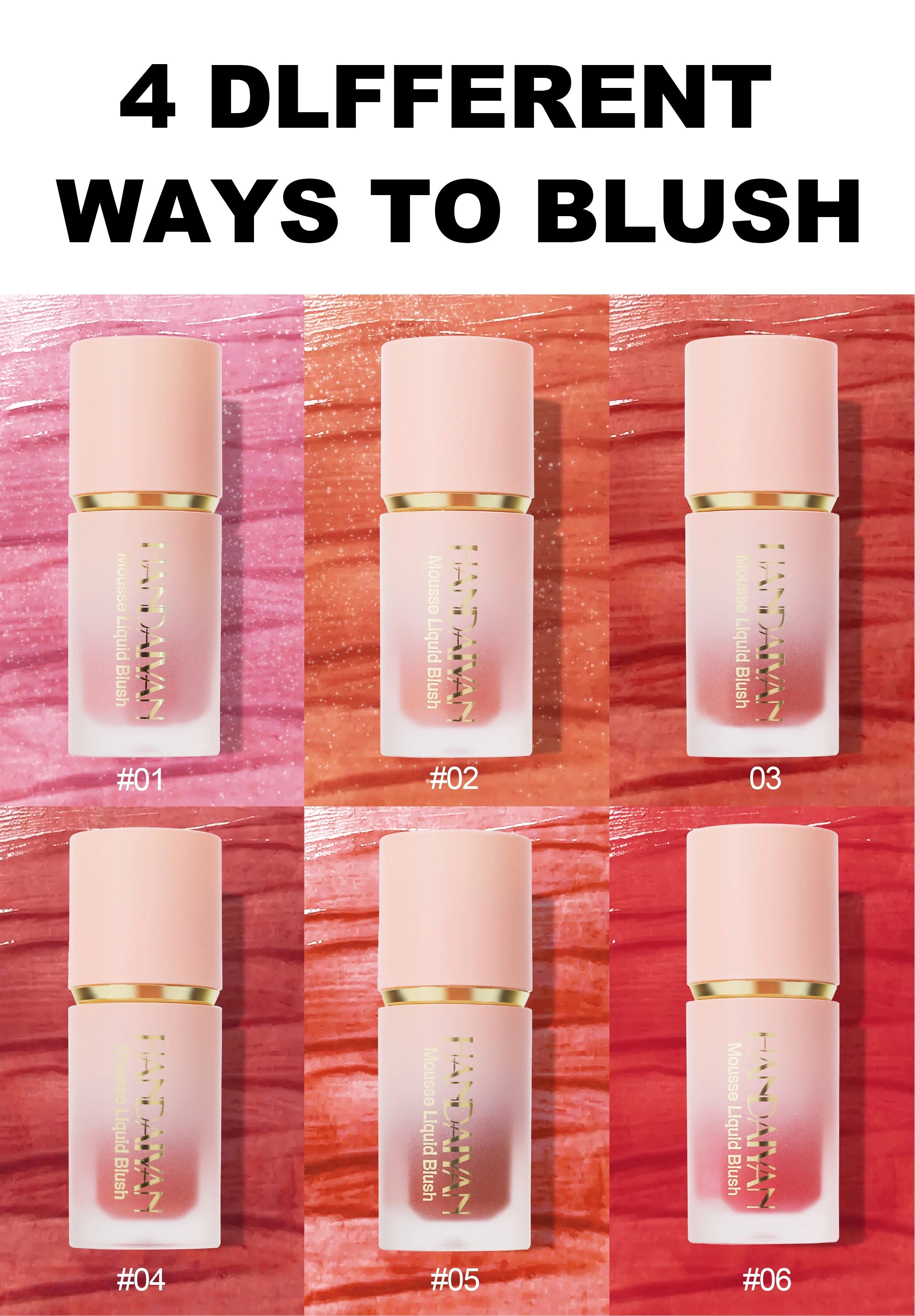 Matte Liquid BlushEasy Waterproof blush sponge brush head