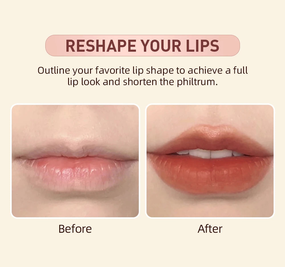Lipstick Lipliner Pen Set Matte Nude Lip Liner Pencil Waterproof Long Lasting Lipstick Pen Contour Makeup For Women