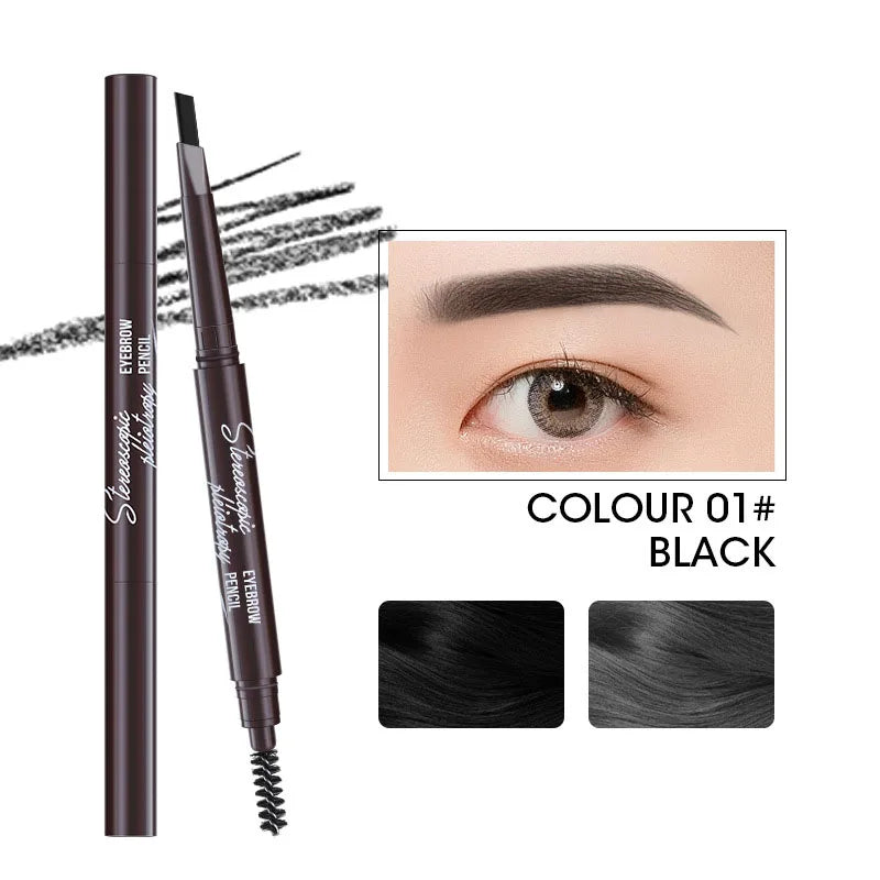 5 Colors Eyebrow Cosmetics Pencil Waterproof Double-headed Eyebrow Tattoo Natural Long Lasting Makeup