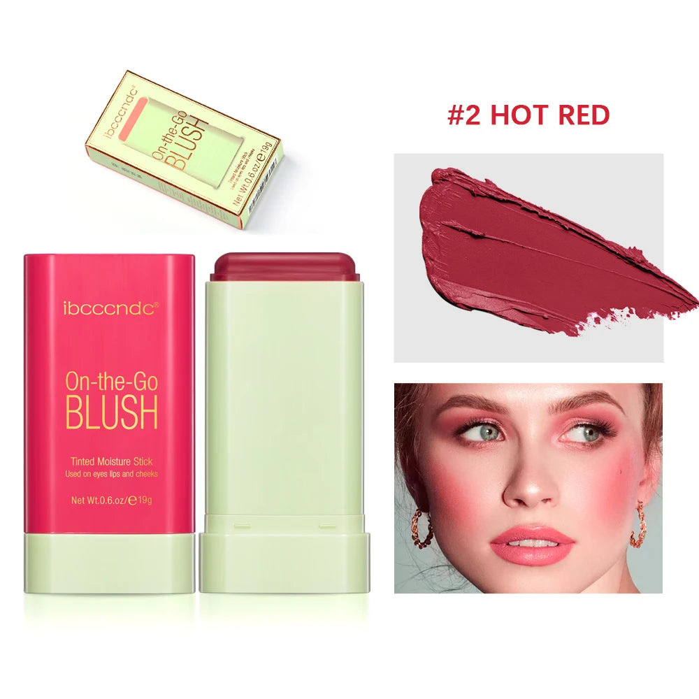 Make Up Blusher Cosmetics Pink Blush in Bar Korean Palette Long lasting Matte Stick