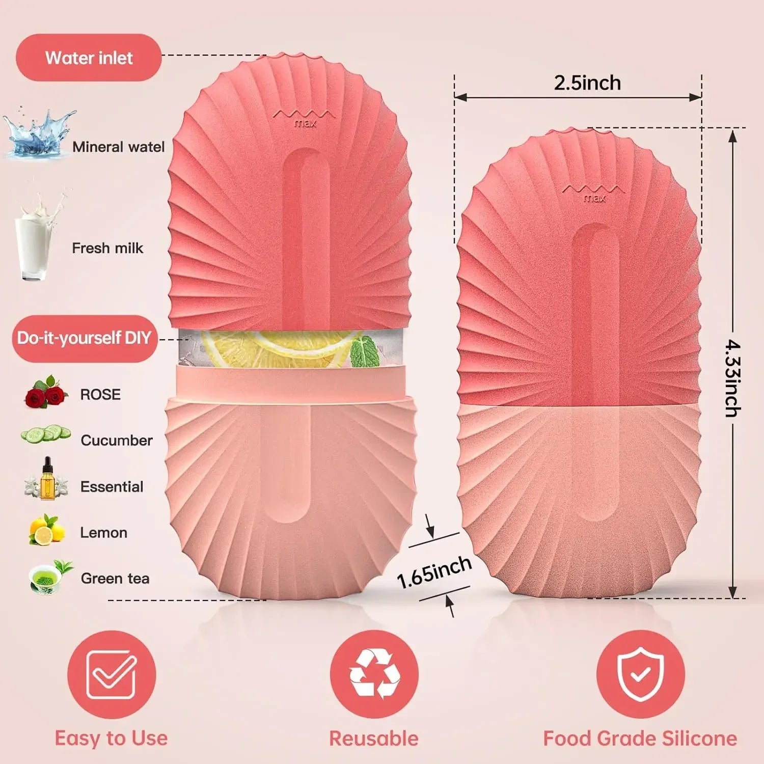Ice Facial Roller Skin Care Beauty Lifting Contouring Tools Ice Cube Trays Ice Globe Balls
