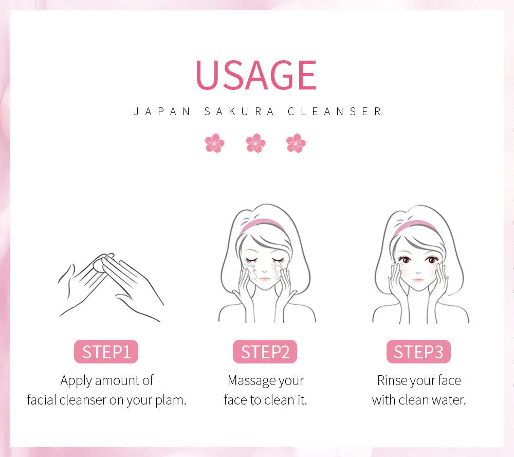 LAIKOU Facial Foaming Cleanser Deeply Cleansing Oil Control Moisturizing Blackhead Removal Skin Care Face Wash Foam Cleanser