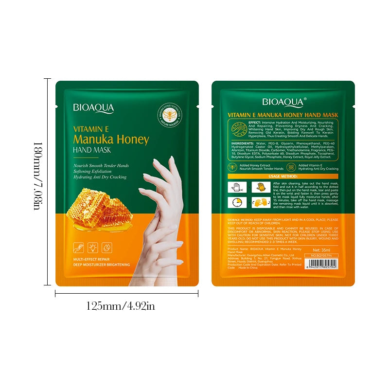 Vitamin E hand mask Manuka honey-lasting moisturizing soft smooth hand skincare