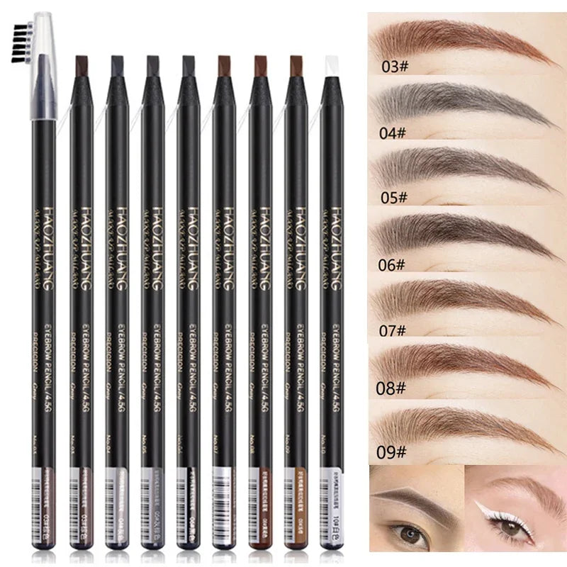 Waterproof Long Lasting Eyebrow Pencils with Soft Brush Eyebrows