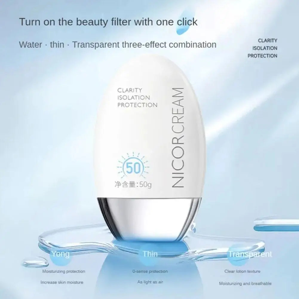 50ml Waterproof Facial Body Sunscreen Sun Cream Sunblock Skin Protective Cream Anti Sun Facial Protection Cream SPF50+