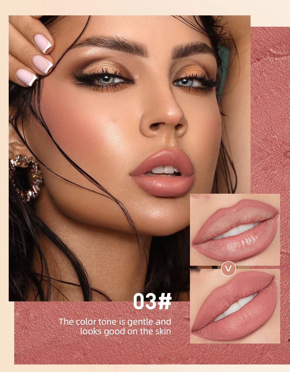 Lipstick Lipliner Pen Set Matte Nude Lip Liner Pencil Waterproof Long Lasting Lipstick Pen Contour Makeup For Women