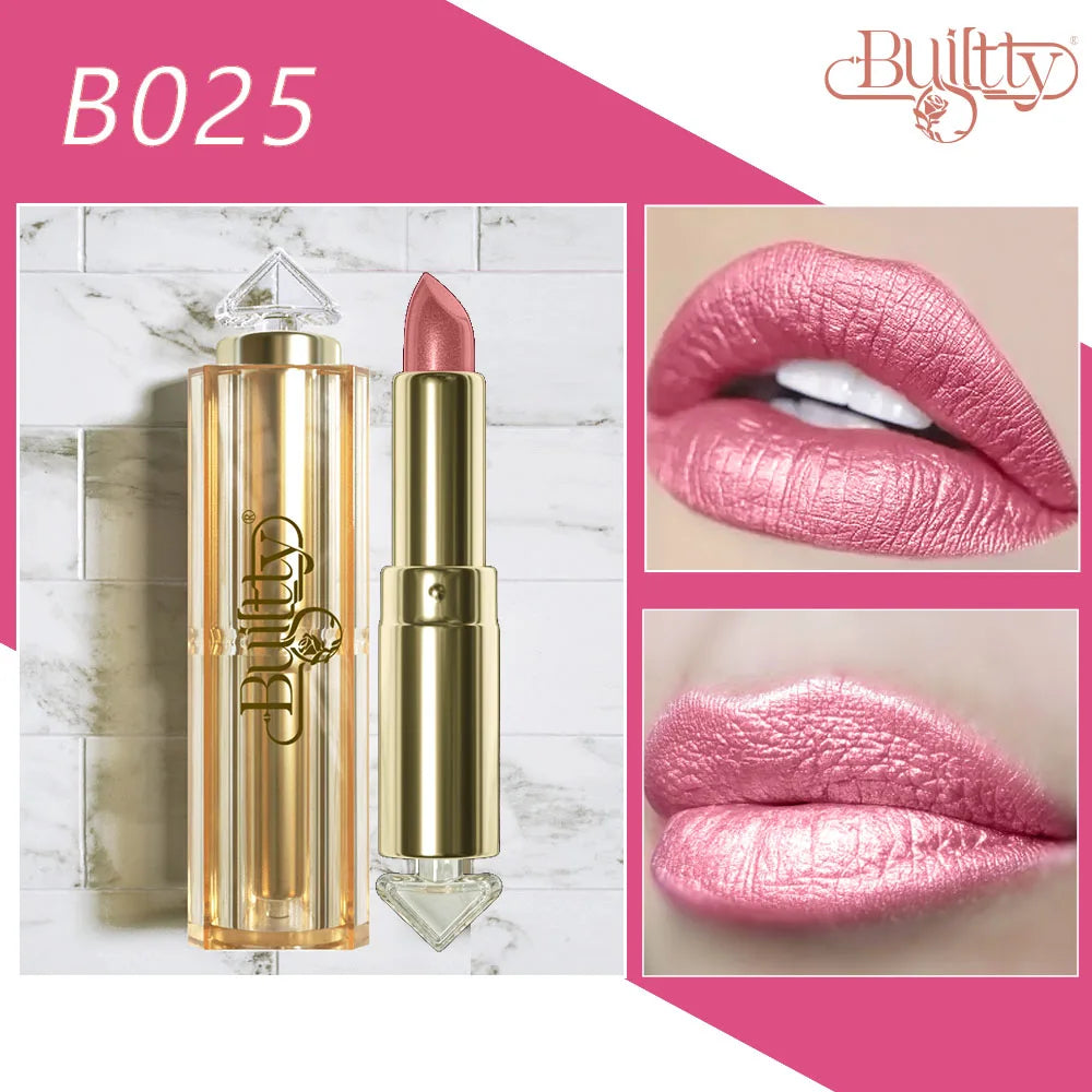 Lipstick 12 Colors Korea Matte Glitter Nude Waterproof Kissproof