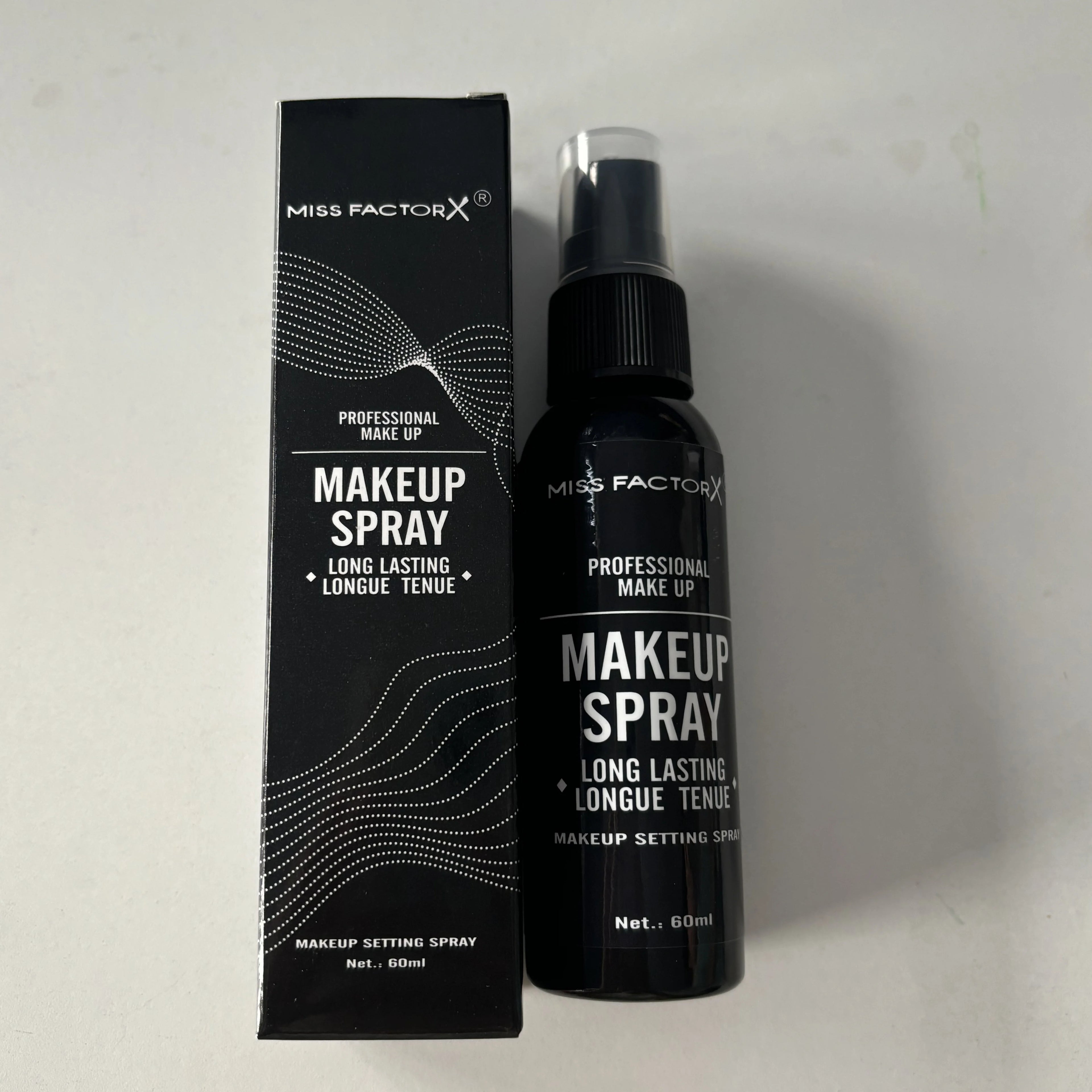 Professional lasting face makeup spray 60ml-waterproof, anti-sweat, oil control, anti-halo dyeing formula