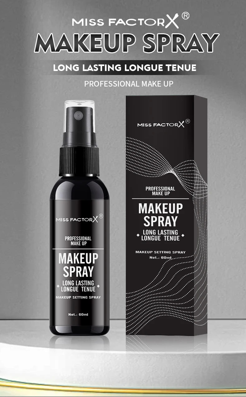 Professional lasting face makeup spray 60ml-waterproof, anti-sweat, oil control, anti-halo dyeing formula