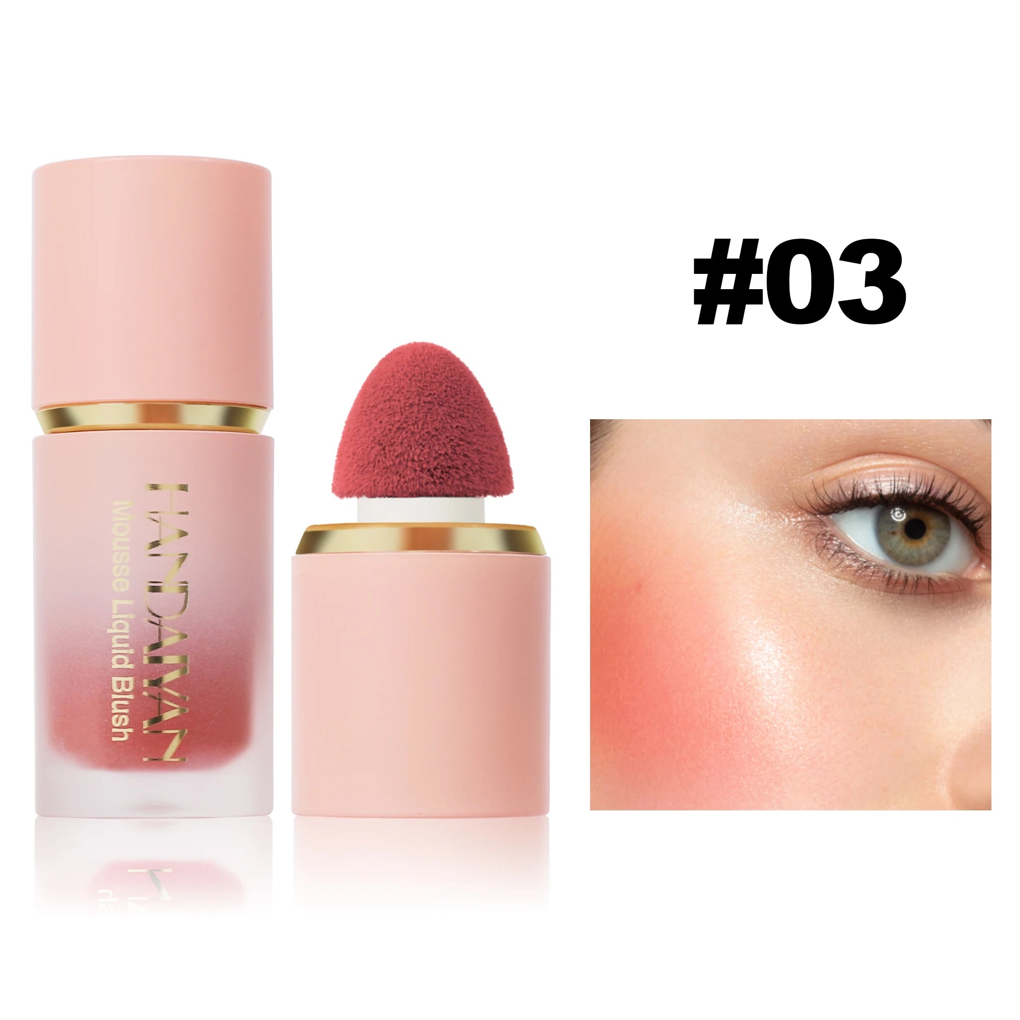 Matte Liquid BlushEasy Waterproof blush sponge brush head