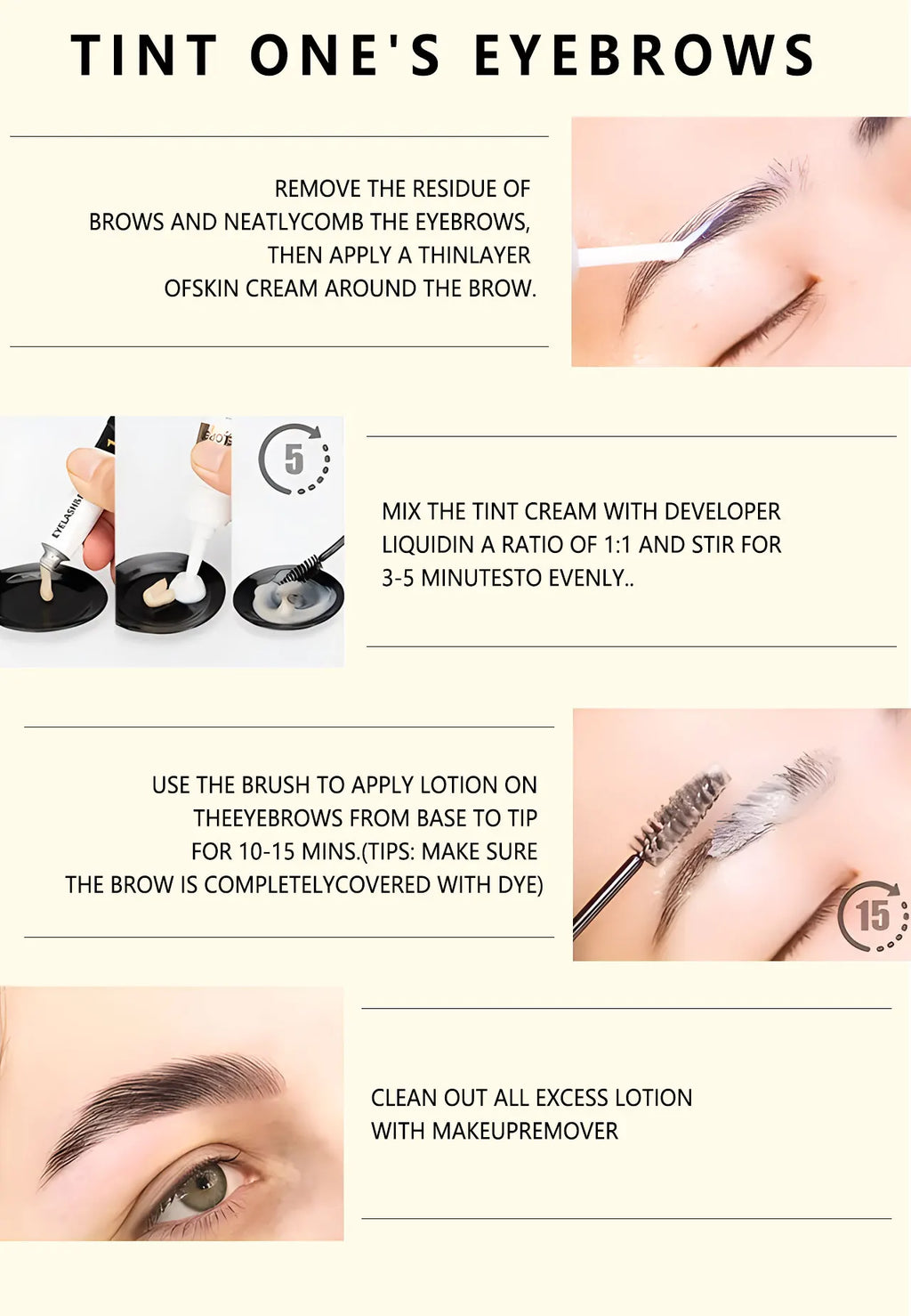 ICONSIGN Eyelashes and Eyebrow Tint Dye Eyebrow Dye Waterproof Long-lasting Eyebrow Brow Kit Semi Permanent Eyebrow black brown