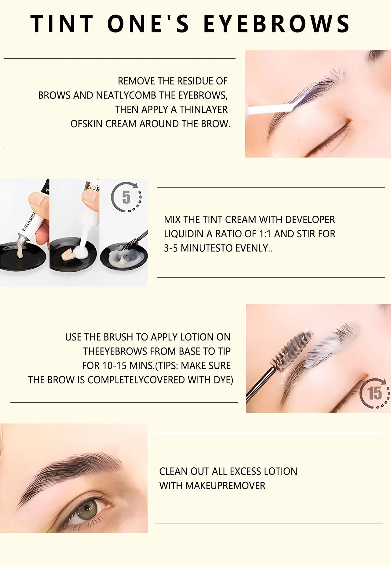 ICONSIGN Eyelashes and Eyebrow Tint Dye Eyebrow Dye Waterproof Long-lasting Eyebrow Brow Kit Semi Permanent Eyebrow black brown