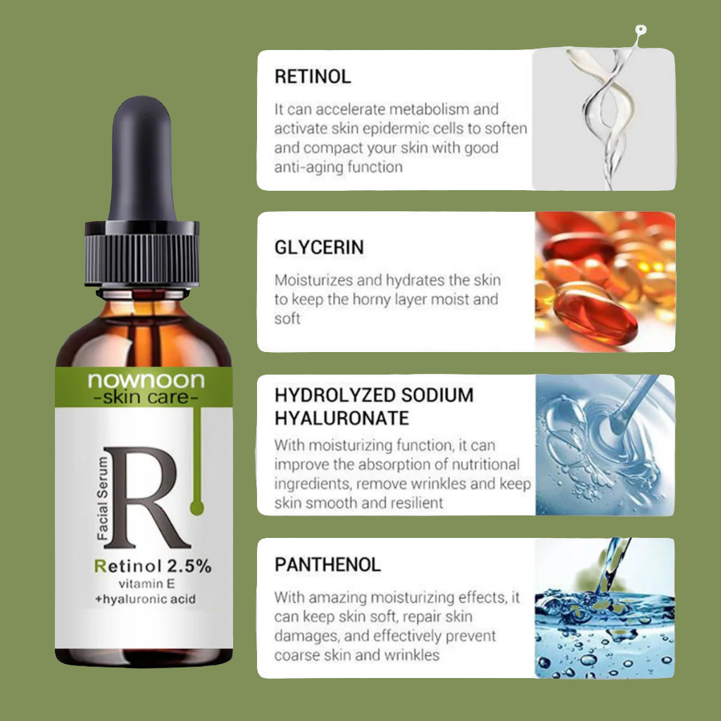 Retinol Serum Anti Wrinkle Fade Dark Spots Vitamin C Facial Serum Whiten Face Skincare Essence Skin Care Products